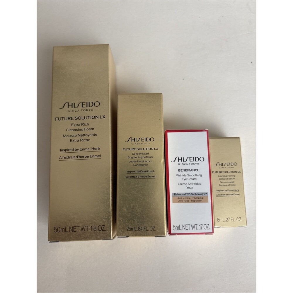 Shiseido NEW DELUXE 3 Piece Future Solution LX Skincare Set Cream Cleanser